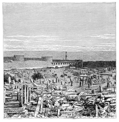 Eine Brücke über den Fluss Tigris, Diyarbakir, Türkei, 1895