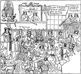 Ein Abendessen, spätes 15. Jahrhundert, 1910