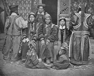 Eine Gruppe von Mongolen, 1902