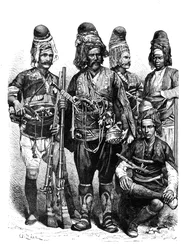 Eine Gruppe von Zeibeks, Kleinasien, 1895