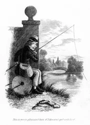 Ein Mann beim illegalen Fischen