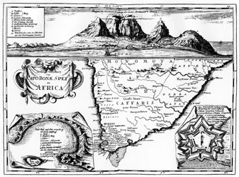 Eine Karte des Kaps der Guten Hoffnung, Südafrika, 1719