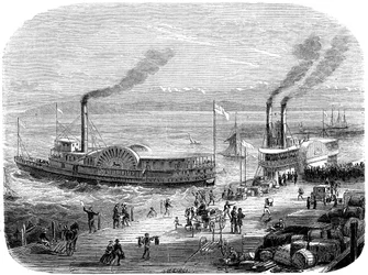 Ein Kai, San Francisco, Kalifornien, 19. Jahrhundert