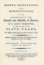 Eine Ermahnung zum Thema Sklavenhandel, 1789 1965