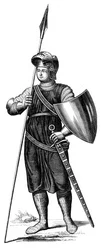 Ein Soldat von König Philipp IV. von Frankreich