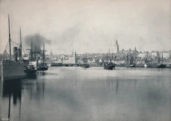 Aberdeen - Gesamtansicht vom Fluss, 1895