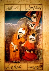 Abraham bereitet sich darauf vor, seinen Sohn Isaak Gott zu opfern, 18. Jahrhundert