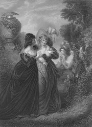 Akt III Szene I aus Viel Lärm um nichts, 19. Jahrhundert