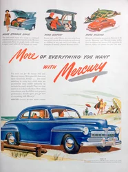 Werbung für Mercury-Autos, 1946