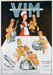 Werbung für Vim Reiniger und Politur, 1919