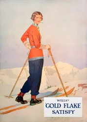Werbung für Wills Gold Flake Zigaretten, 1930