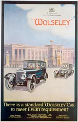 Anzeige für Wolseley-Autos, 1922