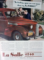 Werbung für das LaSalle V8 Auto, 1939