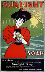 Werbung für Sunlight Haushaltsseife, ca. 1890