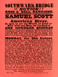 Werbung für Stuntshows von Samuel Scott, 1840, 1948