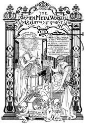 Werbung für die Women Metal Workers Company in London, 1901