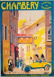 Werbung für Tourismus in Chambéry, Frankreich, ca. 1920er