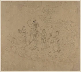Album mit daoistischen und buddhistischen Themen: Prozession daoistischer Gottheiten: Blatt 10, 1200er