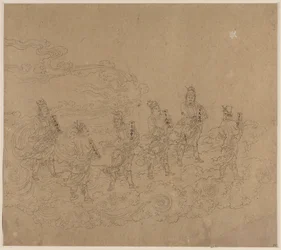 Album mit daoistischen und buddhistischen Themen: Prozession der daoistischen Gottheiten: Blatt 24, 1200er Jahre
