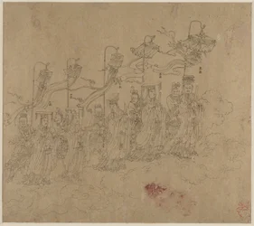 Album von daoistischen und buddhistischen Themen: Prozession daoistischer Gottheiten: Blatt 5, 1200er