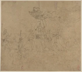 Album mit daoistischen und buddhistischen Themen: Prozession daoistischer Gottheiten: Blatt 6, 1200er Jahre