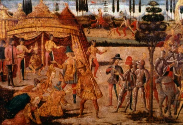 Alexander der Große besucht Darius, 4. Jahrhundert v. Chr., 15. Jahrhundert