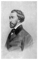 Alfred de Musset, französischer romantischer Dramatiker, Dichter und Maler, ca. 1845-1890