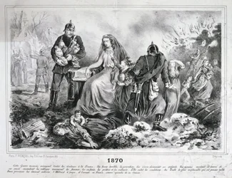 Allegorische Karikatur, Deutsch-Französischer Krieg