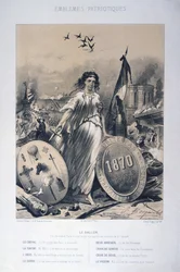 Allegorie der französischen patriotischen Embleme, 1870