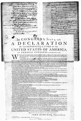 Amerikanische Unabhängigkeitserklärung, 4. Juli 1776