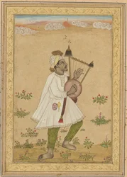 Ein afrikanischer Leierspieler, ca. 1640-1660