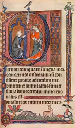 Eine illuminierte Seite aus dem Vaux-Bardolf-Psalter, um 1310, 1937