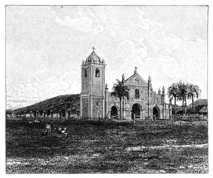 Eine alte Jesuitenkirche, Pirayu, Paraguay, 1895