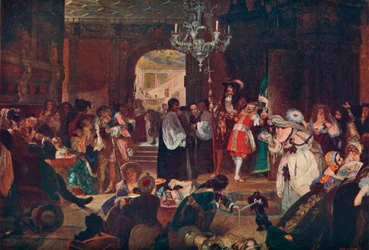 Vorkammer in Whitehall während der Sterbenden Momente von Karl II., 1685, 1905