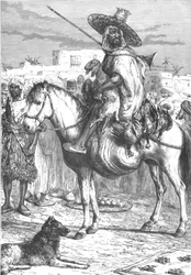 Arabischer Bauer auf dem Markt in Tlemcen, Algerien, späte 19. Jahrhundert