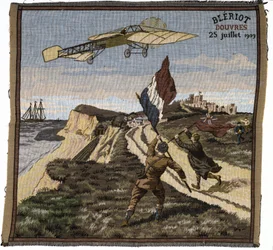 Ankunft von Louis Bleriot in Dover, England, am 25. Juli 1909