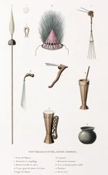 Artefakte aus dem Hafen von Doreri, Neuguinea