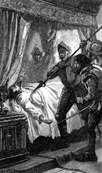 Ermordung von Albrecht von Wallenstein, österreichischer Soldat, 1634, 19. Jahrhundert