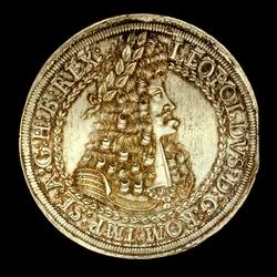 Österreichische Münze mit Büste von Leopold I.