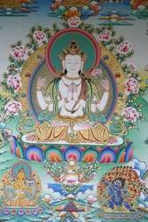 Avalokiteshvara, Buddha des Mitgefühls, Kathmandu, Nepal