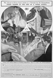 Werbung für die Gramophone Co, 1909
