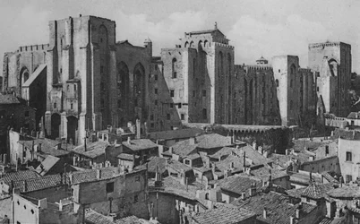 Avignon - Papstpalast Ostseite, um 1925