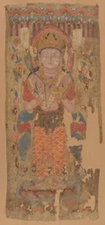 Banner mit Bodhisattva, möglicherweise Mahamayuri, 9.-10. Jahrhundert