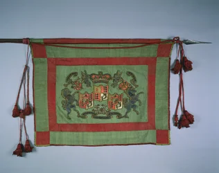 Banner mit königlichem Wappen von Großbritannien, 1700er Jahre