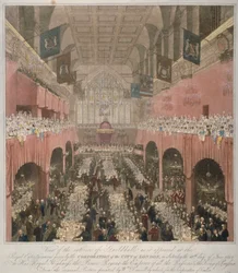 Bankett in der Guildhall, City of London, 1814-1815