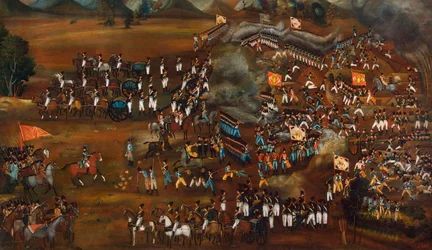 Schlacht zwischen Persern und Russen bei Sultanabad, 13. Februar 1812, um 1815