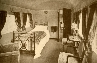 Schlafzimmer, Königssalon, London und Nordostbahn, 1930