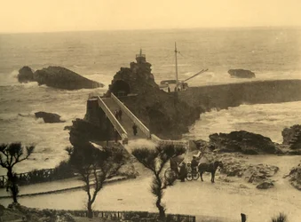 Biarritz - Der Felsen der Jungfrau, ca. 1930
