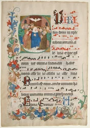 Bifolium aus einem Graduale, spätes 15. Jahrhundert