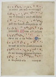 Bifolium aus einem Antiphonar, italienisch, 14. Jahrhundert